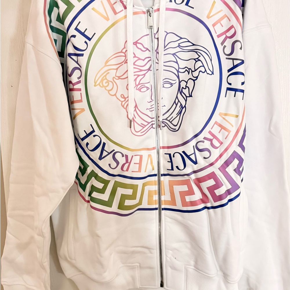 Versace White Designer Hoodie